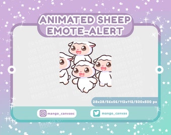 Animated Sheep Emote-Alert/ Raid Emote