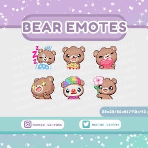 Emotki Twitch – zestaw emotek niedźwiedzia 1