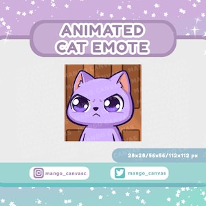 Gesto animado de gato morado: gesto de salir