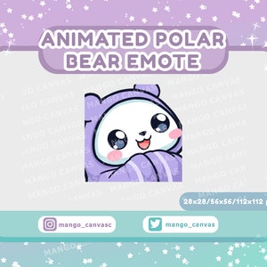 Animated Polar Bear Emote-Cozy Emote