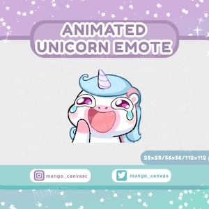 Animiertes Einhorn Emote-Lachen Emote