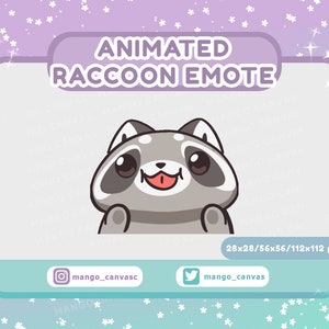 Animated Raccoon Emote-Lick Emote