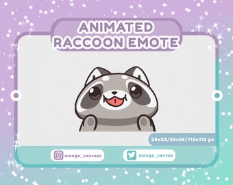 Animated Raccoon Emote-Lick Emote