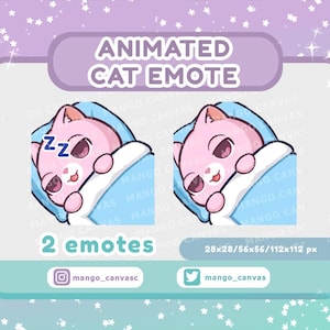 Gesto animado de gato rosa: Gesto de dormir