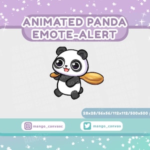 Alerta de gesto de panda animado/Alerta de gesto de cuchara