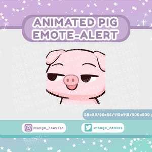 Alerta de gesto de cerdo animado/Alerta de gesto de sonrisa