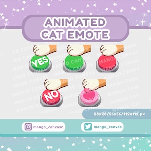 Animated Orange Cat Emote /Button Emote