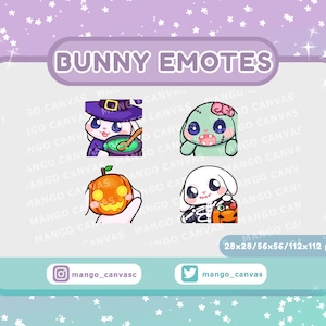 Twitch Emotes-Bunny Halloween Emotes