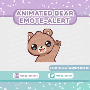 Animierter Bär Emote Alarm/Winkender Emote Alarm
