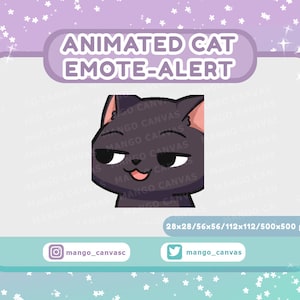 Geanimeerde Black Cat-emote-Smirk-emote
