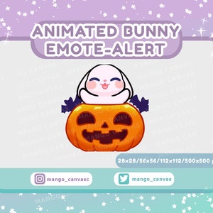 Animated Bunny Emote-Alert/ Halloween Emote