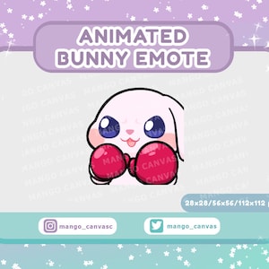 Geanimeerde konijn-emote-boxing-emote