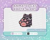 Animated Black Cat Emote Alert /Kick Emote-Alert