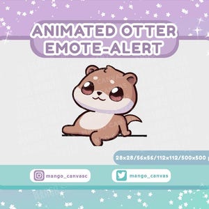 Geanimeerde otter-emotemelding/zit-emotemelding