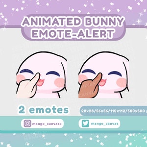 Animierter Häschen Emote Alarm /Boop Emote Alarm