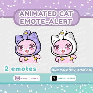 Emote-Alert animato gatto rosa/Emote-Alert scodinzolio