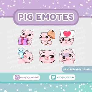 Emoticones de Twitch: Conjunto de emoticones de cerdo 3