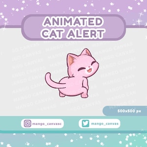 Geanimeerde Pink Cat Alert-Twerk Alert