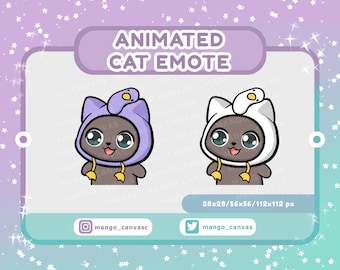 Gesto animado de gato gris: gesto de meneo