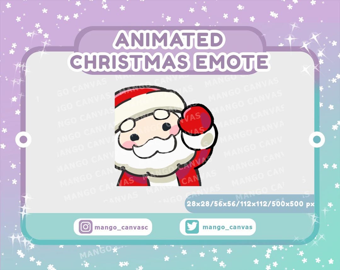 Animated Santa Claus Emote-alert /christmas Hi Emote-alert - Etsy