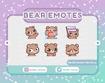 Twitch Emotes-Bear Emotes Set 1