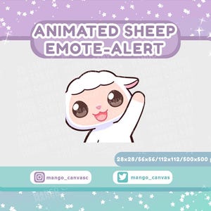 Geanimeerde schapen-emotemelding/zwaai-emotemelding