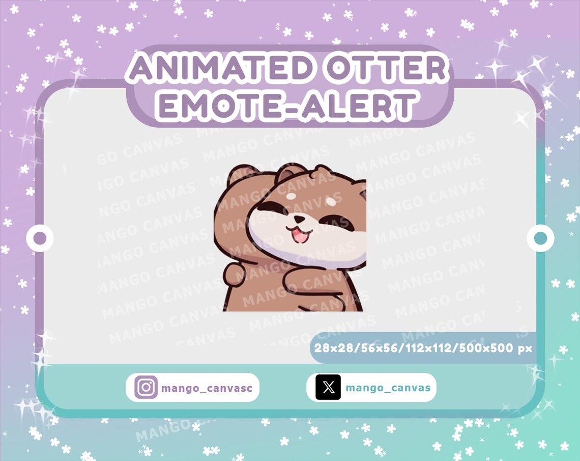 Animated Otter Emote-alert /hug Emote-alert - Etsy