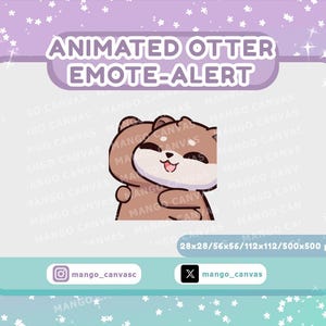 Animierter Otter Emote Alarm / Umarmung Emote Alarm