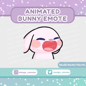 Geanimeerde konijnenemote: pop-emote