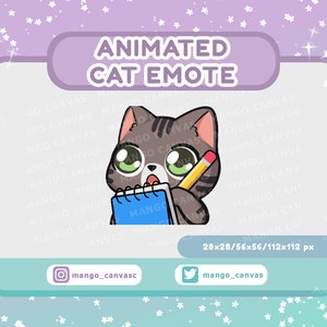 Animated Tabby Cat Emote-Noted emote