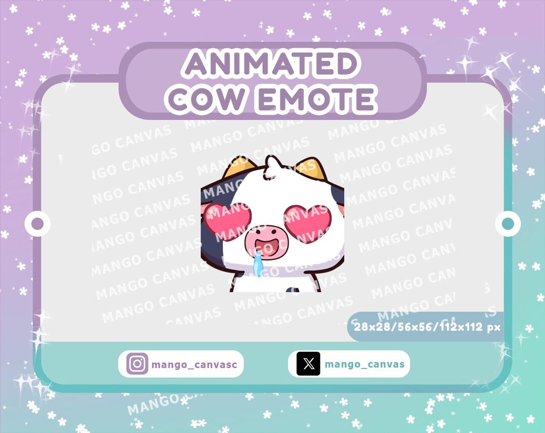 Animated Cow Emote-awooga Emote - Etsy