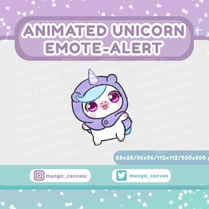 Animierte Einhorn Emote-Warnung/Spin Emote-Warnung