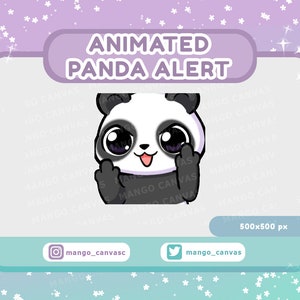 Alerta de Panda Animada - Alerta del Dedo Medio