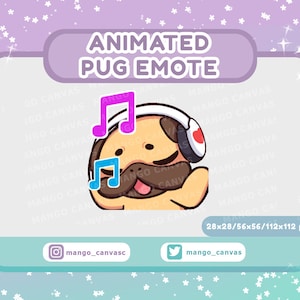 Animated Pug Emote-Music Emote