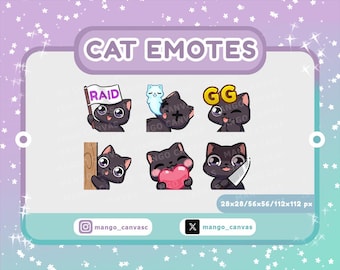 Black Cat Emotes-Set 1