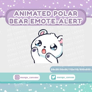 Animated Polar Bear Emote-Alert/Uppie Emote-Alert