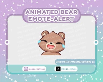 Animated Bear Emote-Alert/Laugh Emote-Alert