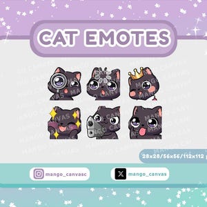 Black Cat Emotes - Set 4