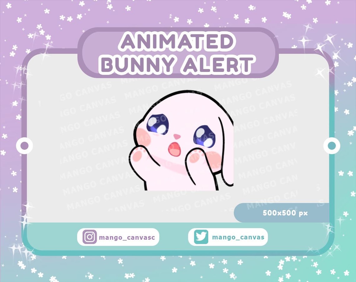 Animated Bunny Emote-alert/uppie Emote-alert - Etsy