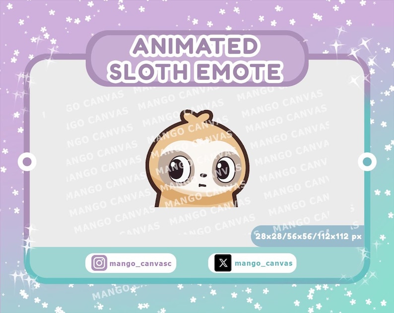 Animated Sloth Emote-awkward Emote - Etsy