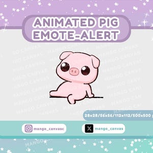 Alerta de gesto de cerdo animado / Alerta de gesto de sentarse