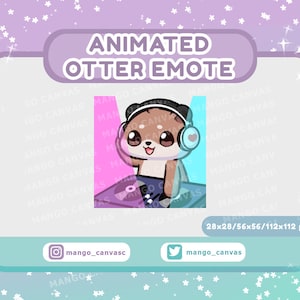 Geanimeerde otter-emote: dj-emote