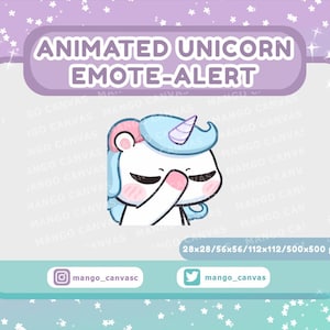 Animierter Einhorn Emot / Facepalm Emote