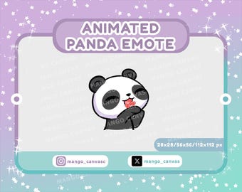 Animated Panda Emote-kiss emote