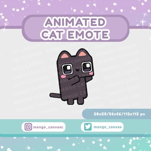 Animated Black Cat Emote-Dino Dance Emote