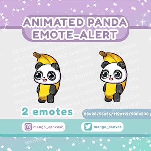 Alerta de emoticón de panda animado/Alerta de emoticón de banana