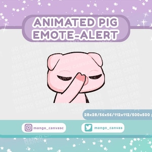 Alerta de gesto de cerdo animado / Alerta de gesto de facepalm