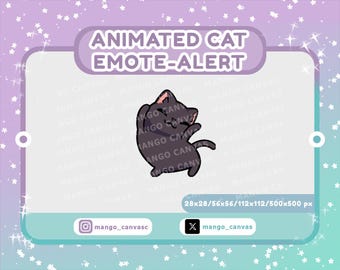 Animated Black Cat Emote / Dance Emote