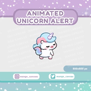 Avviso di unicorno animato - Avviso di twerk