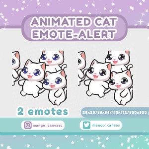 Emote Alerte/Alerte Raid Chat blanc animé